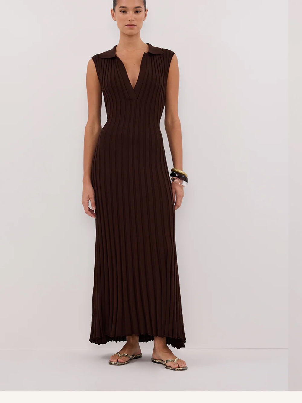 DISSH Hal Choc Sleeveless Knit Maxi Dress